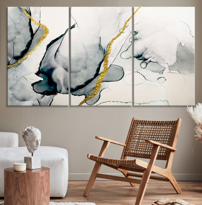 Modern Abstract Painting on Giclee Canvas Wall Art Print Bohemian Style Art