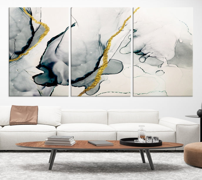 Modern Abstract Painting on Giclee Canvas Wall Art Print Bohemian Style Art