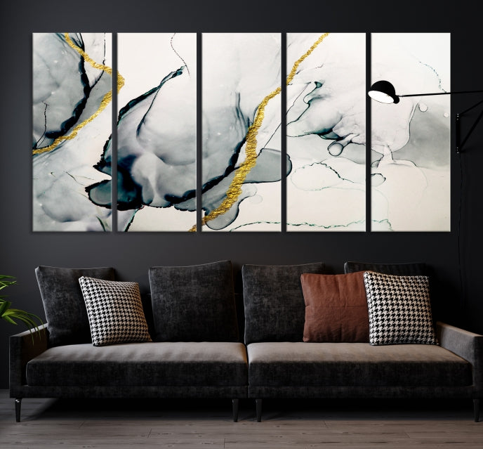 Modern Abstract Painting on Giclee Canvas Wall Art Print Bohemian Style Art