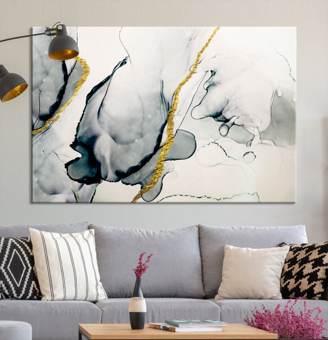 Modern Abstract Painting on Giclee Canvas Wall Art Print Bohemian Style Art