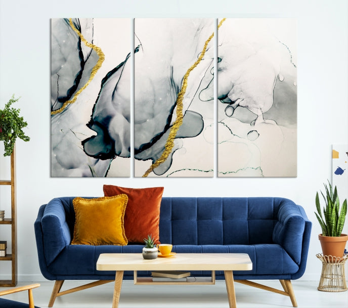 Modern Abstract Painting on Giclee Canvas Wall Art Print Bohemian Style Art