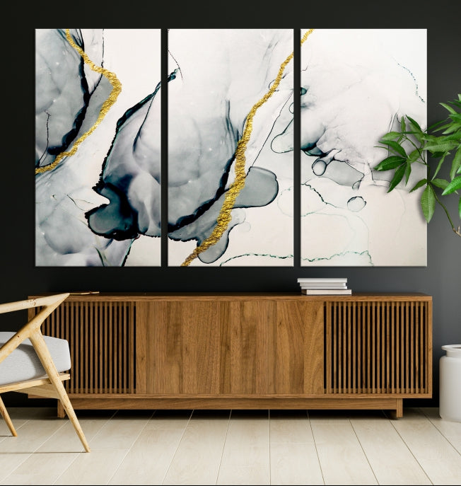 Modern Abstract Painting on Giclee Canvas Wall Art Print Bohemian Style Art