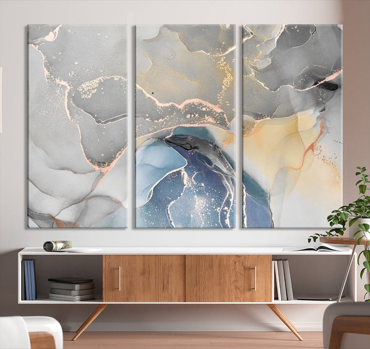 Modern Abstract Painting on Giclee Canvas Wall Art Print for Living Room Decor