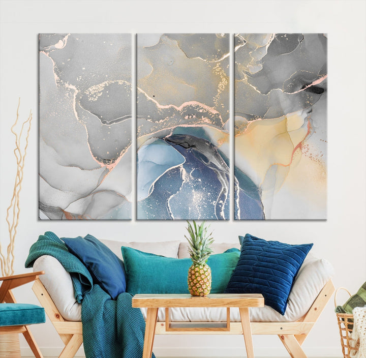 Modern Abstract Painting on Giclee Canvas Wall Art Print for Living Room Decor