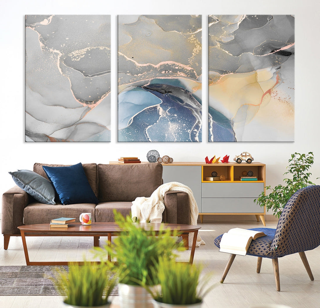 Modern Abstract Painting on Giclee Canvas Wall Art Print for Living Room Decor