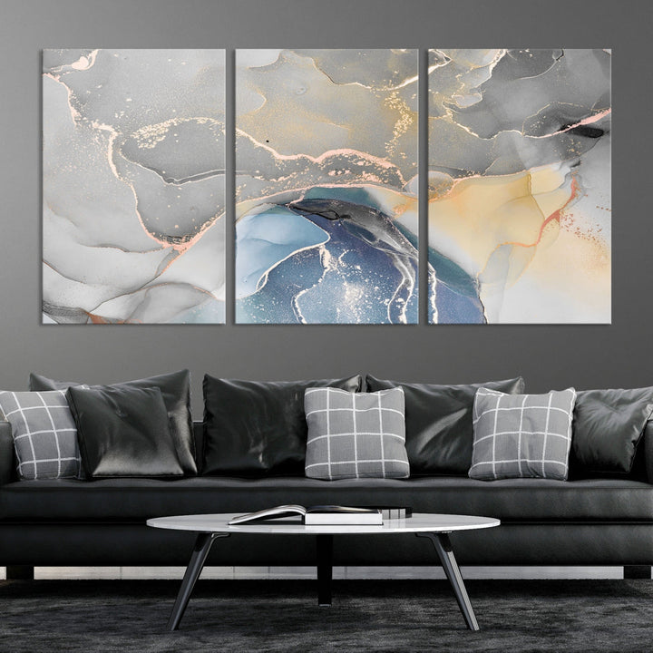 Modern Abstract Painting on Giclee Canvas Wall Art Print for Living Room Decor