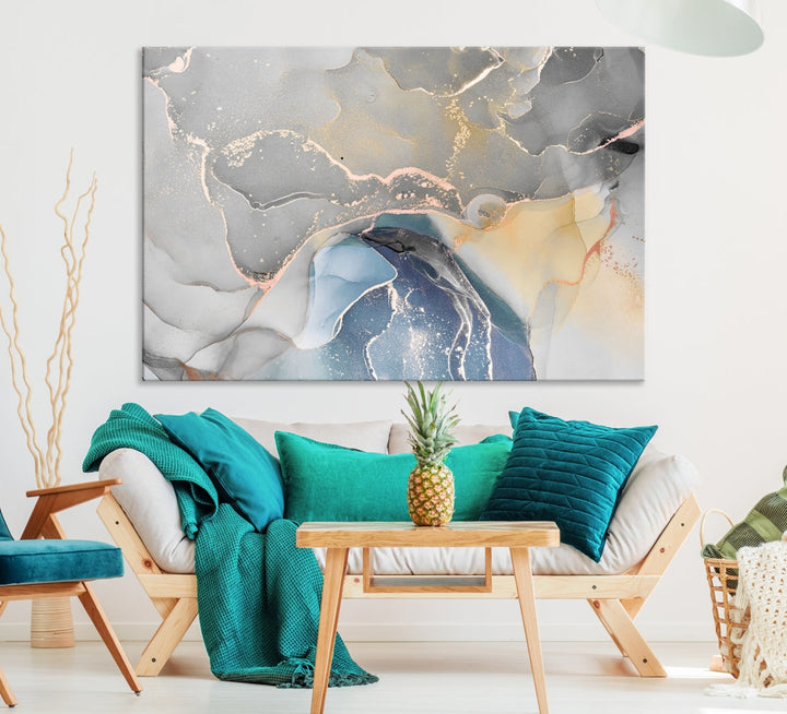 Modern Abstract Painting on Giclee Canvas Wall Art Print for Living Room Decor