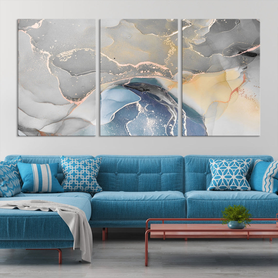 Modern Abstract Painting on Giclee Canvas Wall Art Print for Living Room Decor