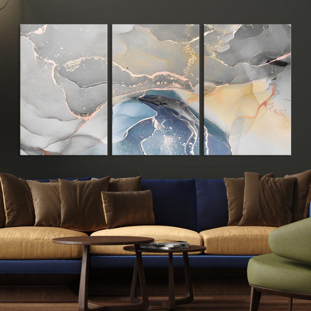 Modern Abstract Painting on Giclee Canvas Wall Art Print for Living Room Decor