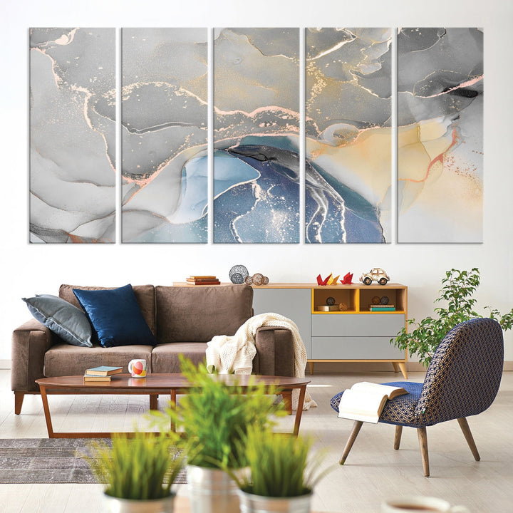 Modern Abstract Painting on Giclee Canvas Wall Art Print for Living Room Decor