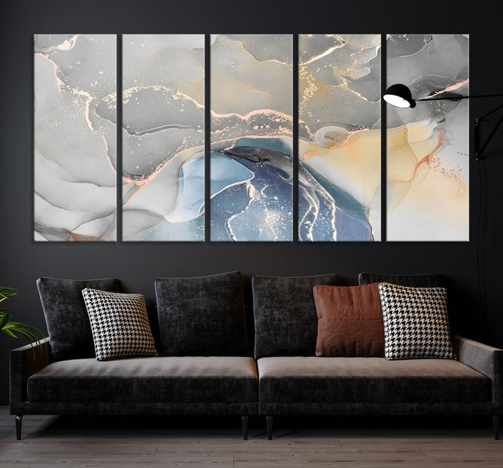 Modern Abstract Painting on Giclee Canvas Wall Art Print for Living Room Decor