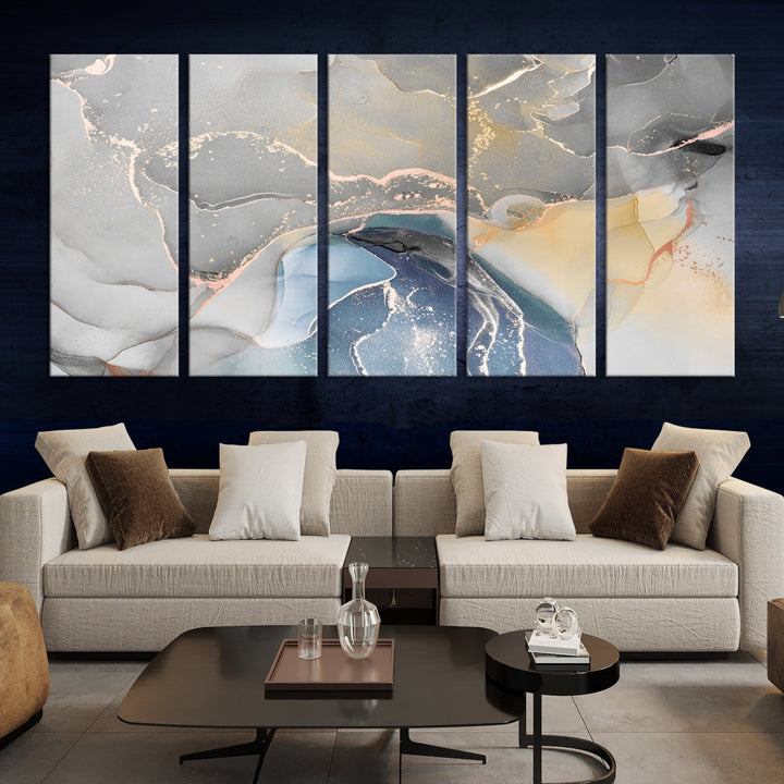 Modern Abstract Painting on Giclee Canvas Wall Art Print for Living Room Decor