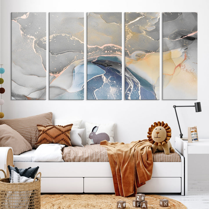 Modern Abstract Painting on Giclee Canvas Wall Art Print for Living Room Decor