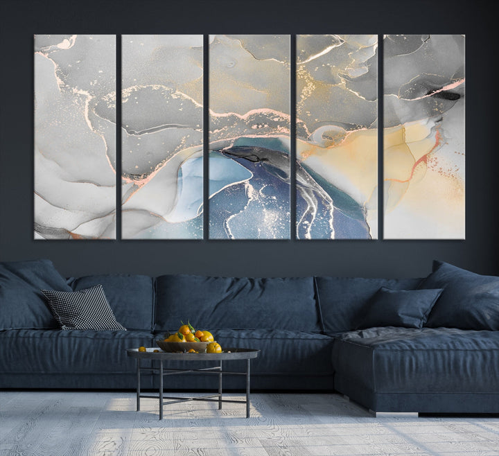 Modern Abstract Painting on Giclee Canvas Wall Art Print for Living Room Decor