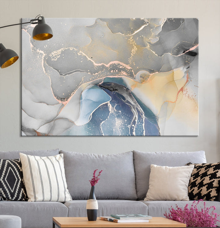 Modern Abstract Painting on Giclee Canvas Wall Art Print for Living Room Decor