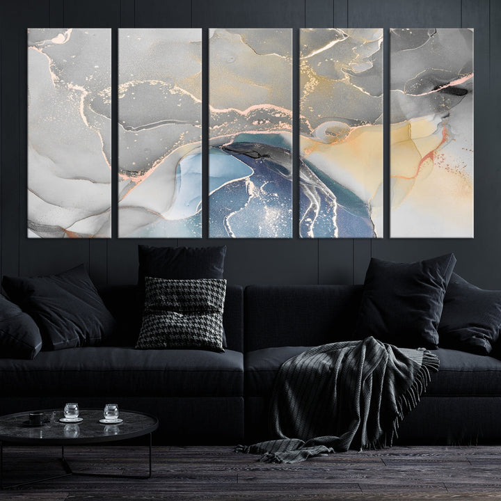 Modern Abstract Painting on Giclee Canvas Wall Art Print for Living Room Decor