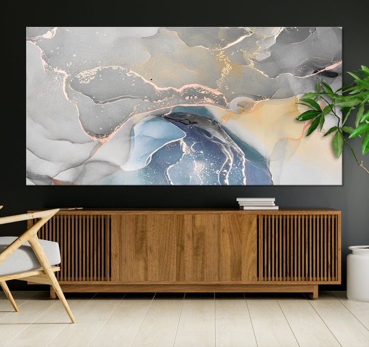 Modern Abstract Painting on Giclee Canvas Wall Art Print for Living Room Decor