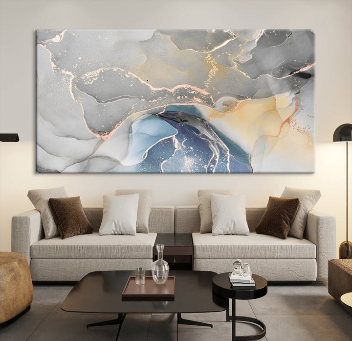 Modern Abstract Painting on Giclee Canvas Wall Art Print for Living Room Decor