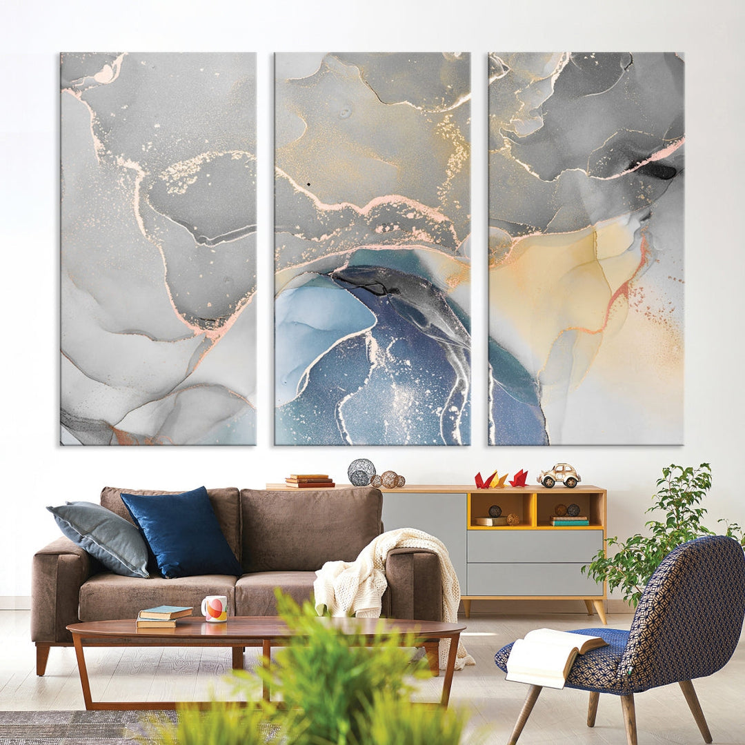 Modern Abstract Painting on Giclee Canvas Wall Art Print for Living Room Decor