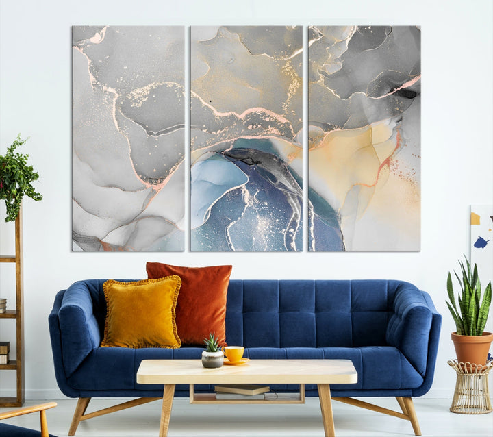 Modern Abstract Painting on Giclee Canvas Wall Art Print for Living Room Decor