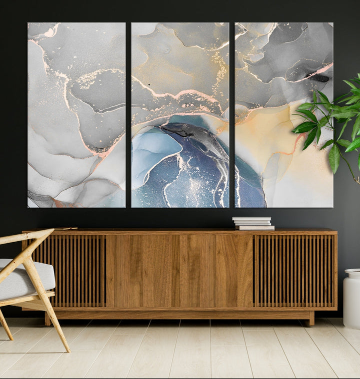 Modern Abstract Painting on Giclee Canvas Wall Art Print for Living Room Decor