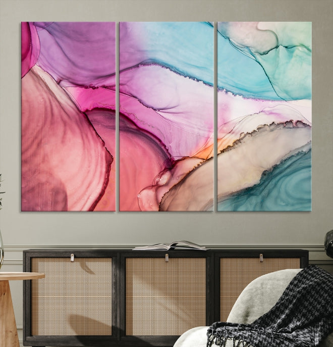 Modern Abstract Painting on Original Canvas Framed Giclee Art Print