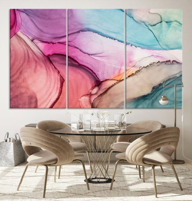 Modern Abstract Painting on Original Canvas Framed Giclee Art Print