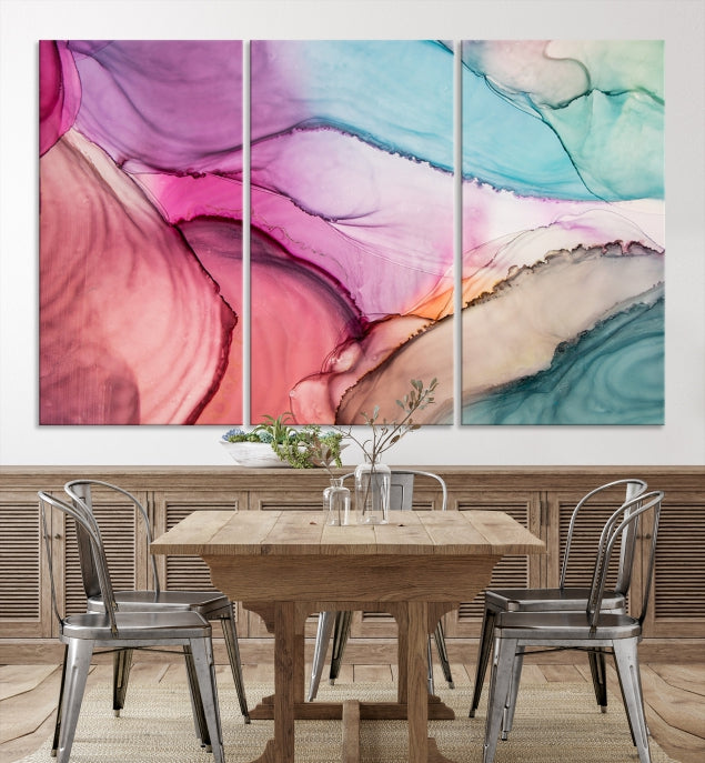 Modern Abstract Painting on Original Canvas Framed Giclee Art Print