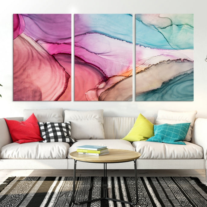 Modern Abstract Painting on Original Canvas Framed Giclee Art Print