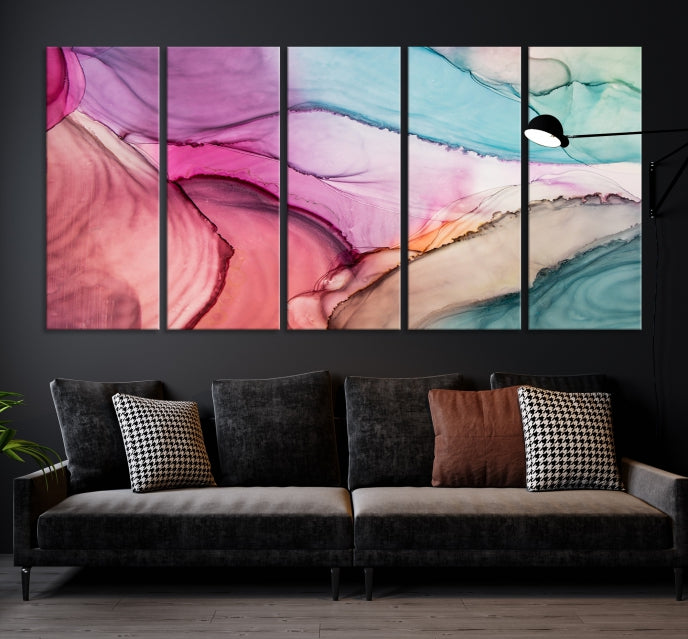 Modern Abstract Painting on Original Canvas Framed Giclee Art Print