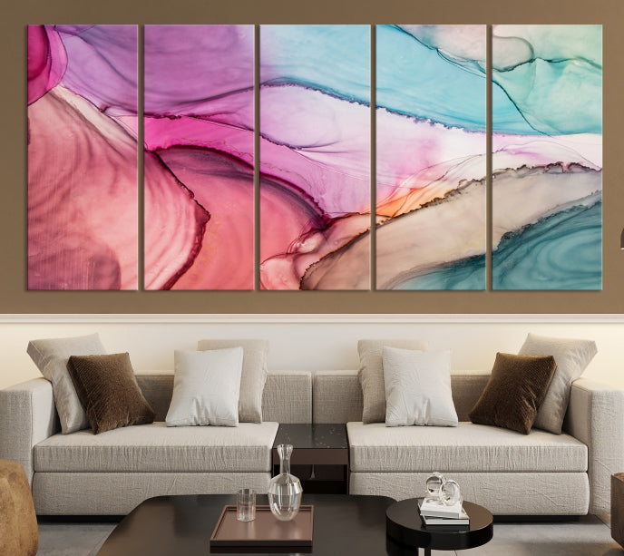 Modern Abstract Painting on Original Canvas Framed Giclee Art Print