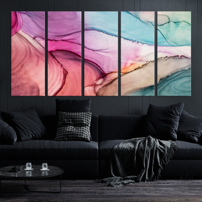 Modern Abstract Painting on Original Canvas Framed Giclee Art Print