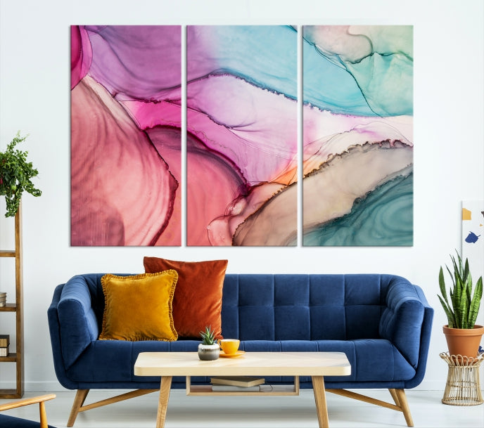 Modern Abstract Painting on Original Canvas Framed Giclee Art Print