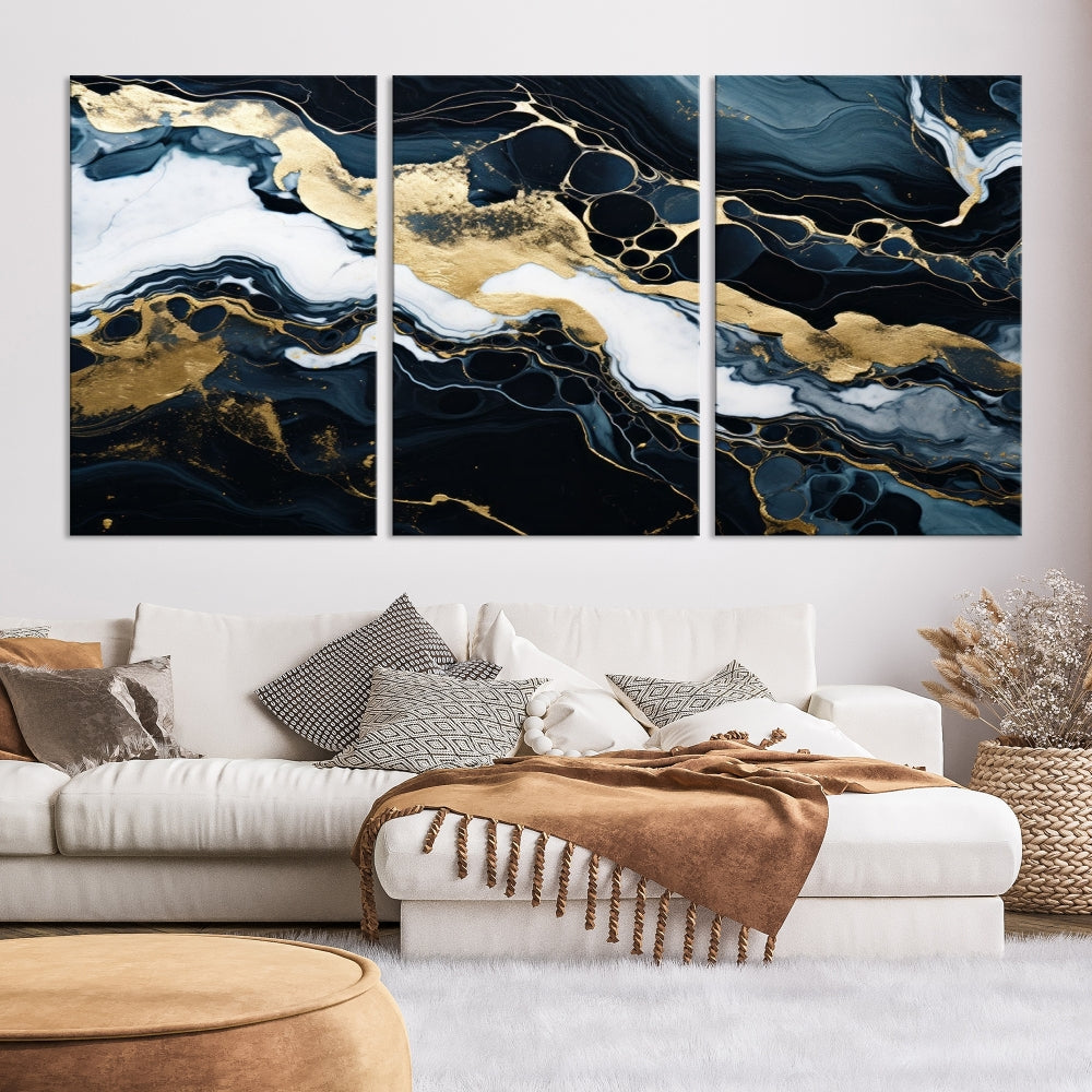 Modern Abstract Wall Art, Large Set of Abstract Print, Marble Canvas Painting, New Home Gift, Gift for Moving