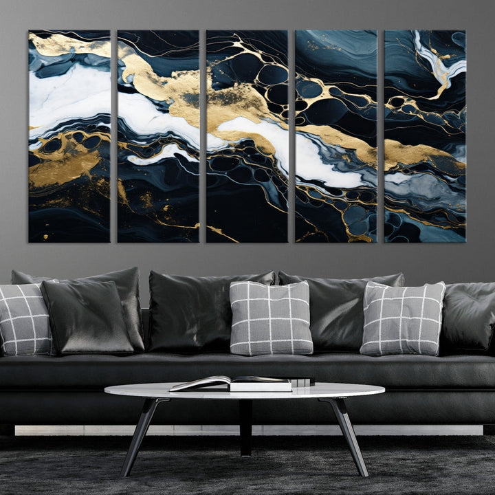 Modern Abstract Wall Art, Large Set of Abstract Print, Marble Canvas Painting, New Home Gift, Gift for Moving