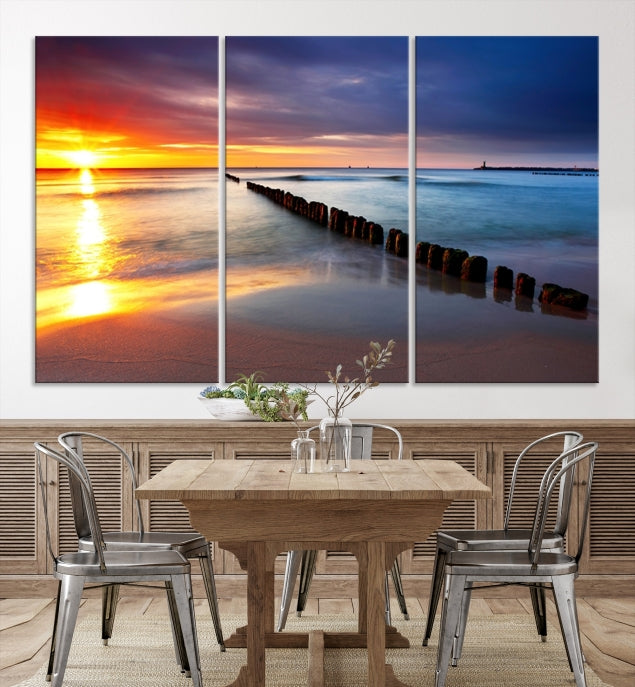 Moonlight on Sea View Canvas Print