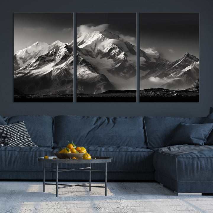 Mountain Landscape Set of Canvas Print Abstract Nature Painting