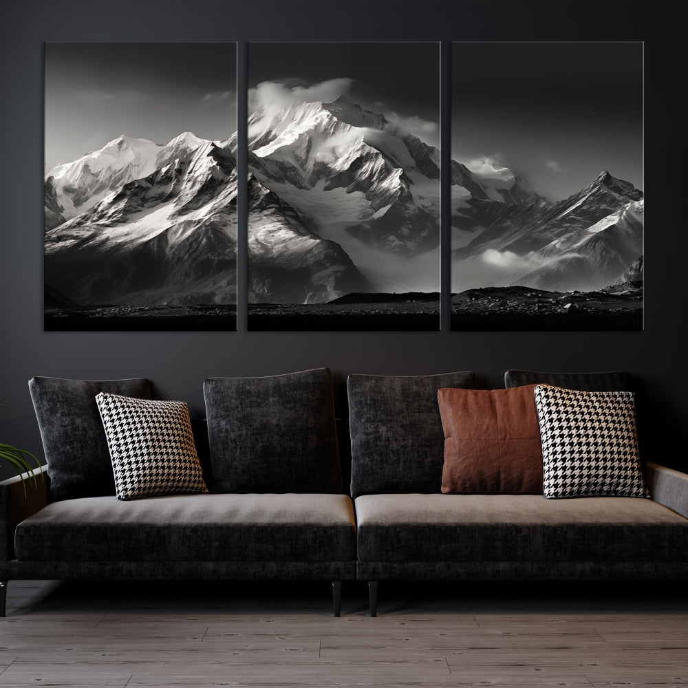 Mountain Landscape Set of Canvas Print Abstract Nature Painting