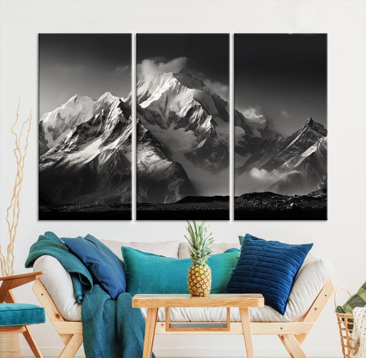 Mountain Landscape Set of Canvas Print Abstract Nature Painting