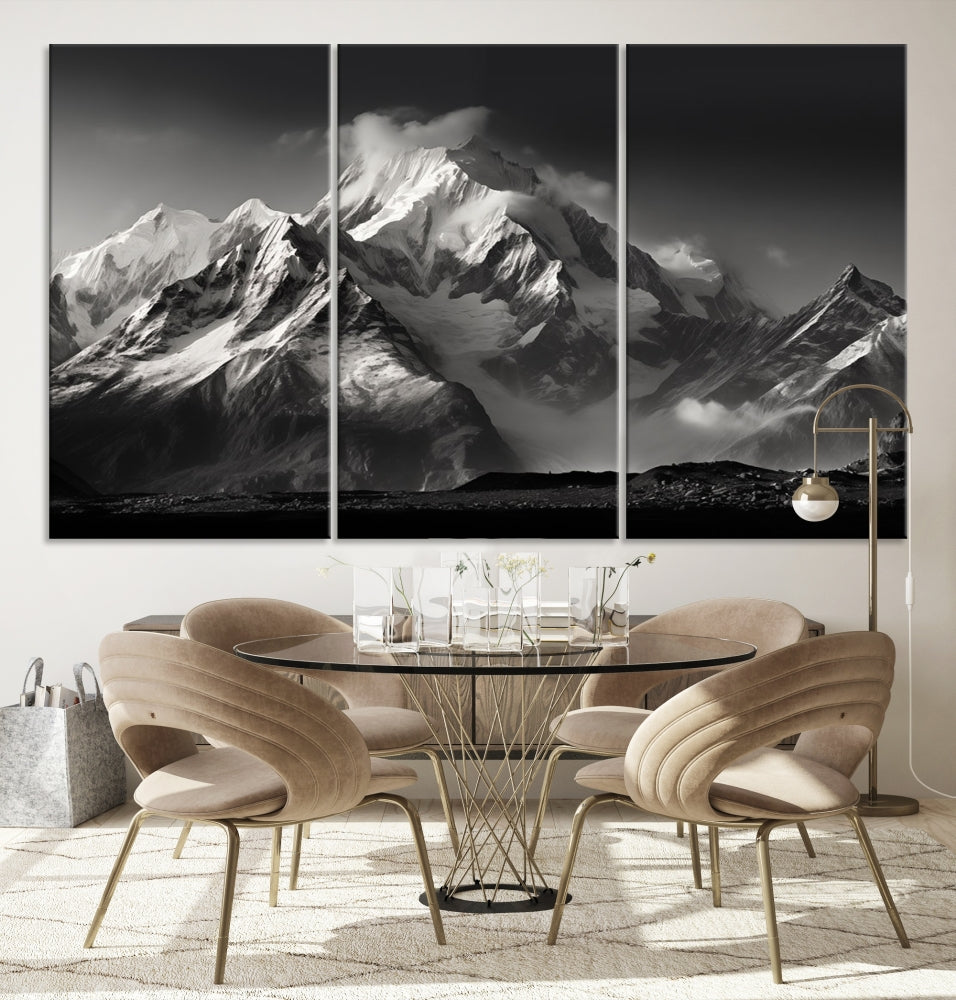 Mountain Landscape Set of Canvas Print Abstract Nature Painting