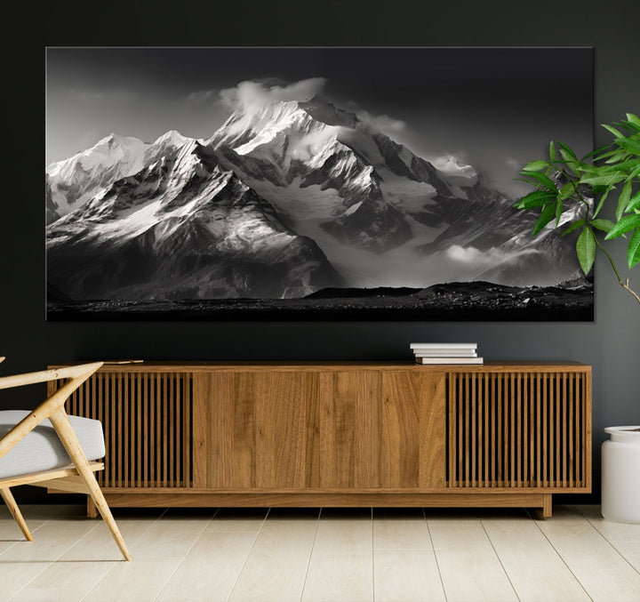 Mountain Landscape Set of Canvas Print Abstract Nature Painting