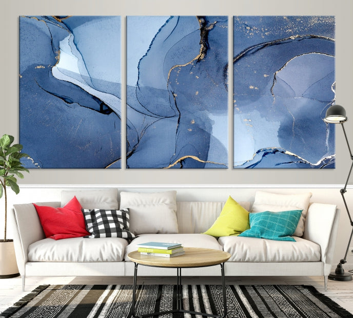 Multi Panel Abstract Art Print Marble Wall Decor Modern Canvas Print