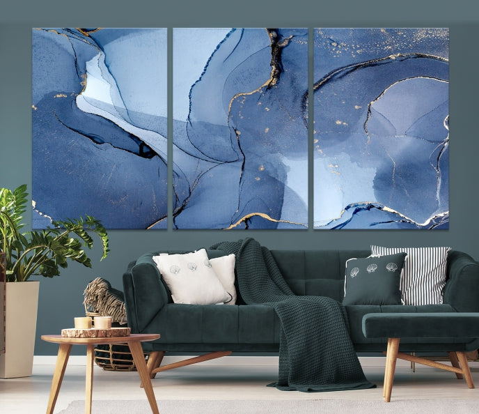 Multi Panel Abstract Art Print Marble Wall Decor Modern Canvas Print