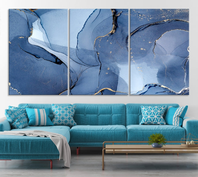 Multi Panel Abstract Art Print Marble Wall Decor Modern Canvas Print