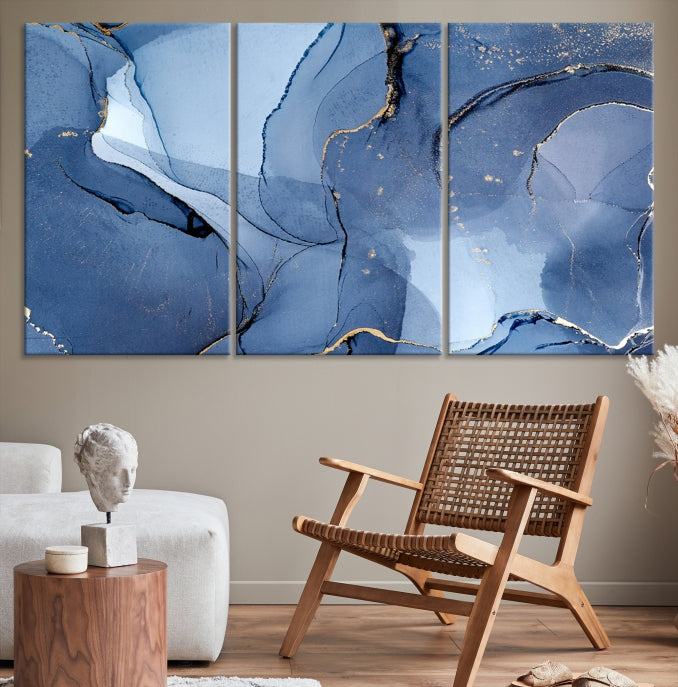 Multi Panel Abstract Art Print Marble Wall Decor Modern Canvas Print