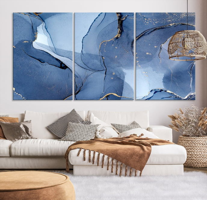 Multi Panel Abstract Art Print Marble Wall Decor Modern Canvas Print