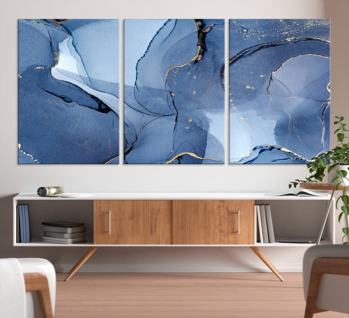 Multi Panel Abstract Art Print Marble Wall Decor Modern Canvas Print