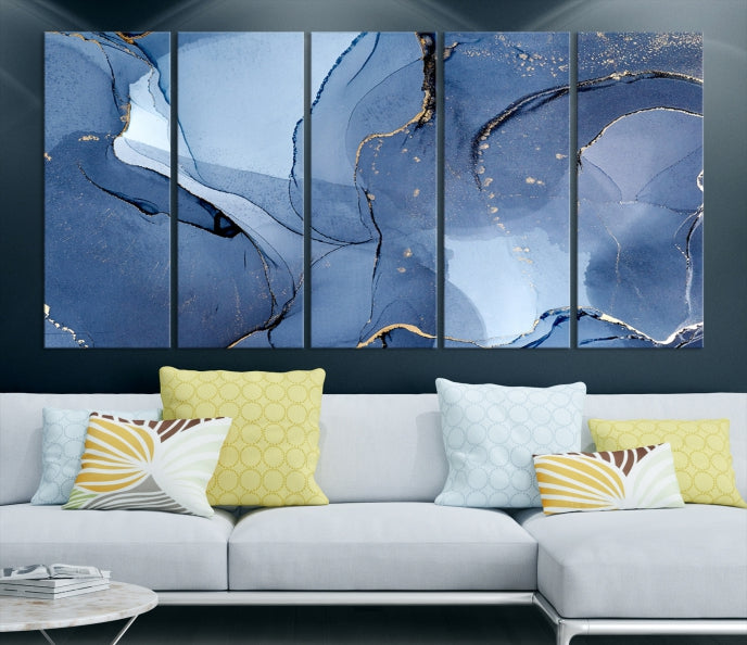 Multi Panel Abstract Art Print Marble Wall Decor Modern Canvas Print