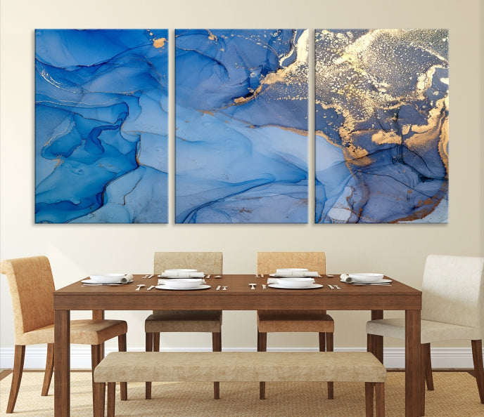 Multi Panel Abstract Canvas Wall Art Print Framed Marble Wall Decor