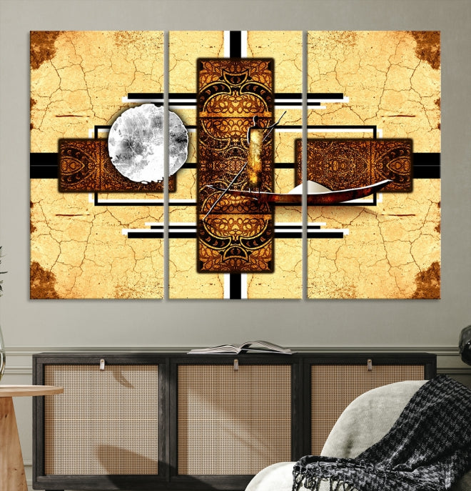 Multi Panel Retro Wall Art Modern Home Decor Canvas Print